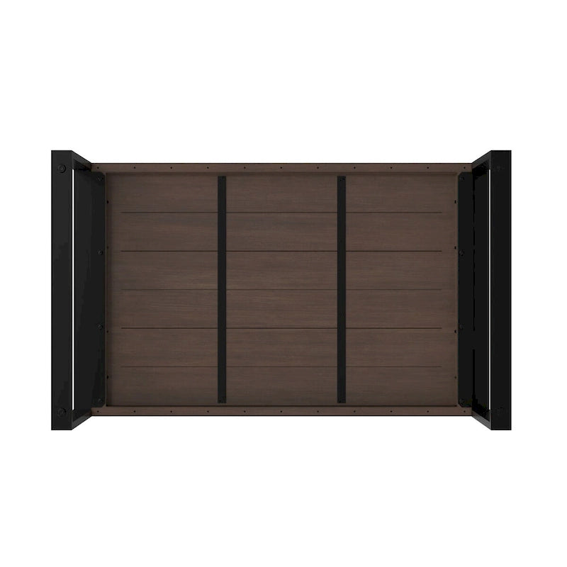 Tavolo da pranzo rettangolare moderno industriale 66 x 40 pollici