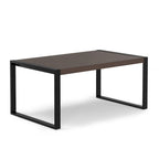 Tavolo da pranzo rettangolare moderno industriale 66 x 40 pollici