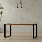 Tavolo da pranzo rettangolare moderno industriale 66 x 40 pollici