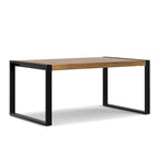 Tavolo da pranzo rettangolare moderno industriale 66 x 40 pollici