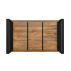 Tavolo da pranzo rettangolare moderno industriale 66 x 40 pollici