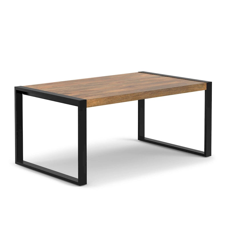 Tavolo da pranzo rettangolare moderno industriale 66 x 40 pollici
