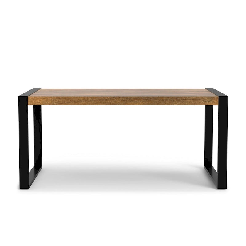 Tavolo da pranzo rettangolare moderno industriale 66 x 40 pollici