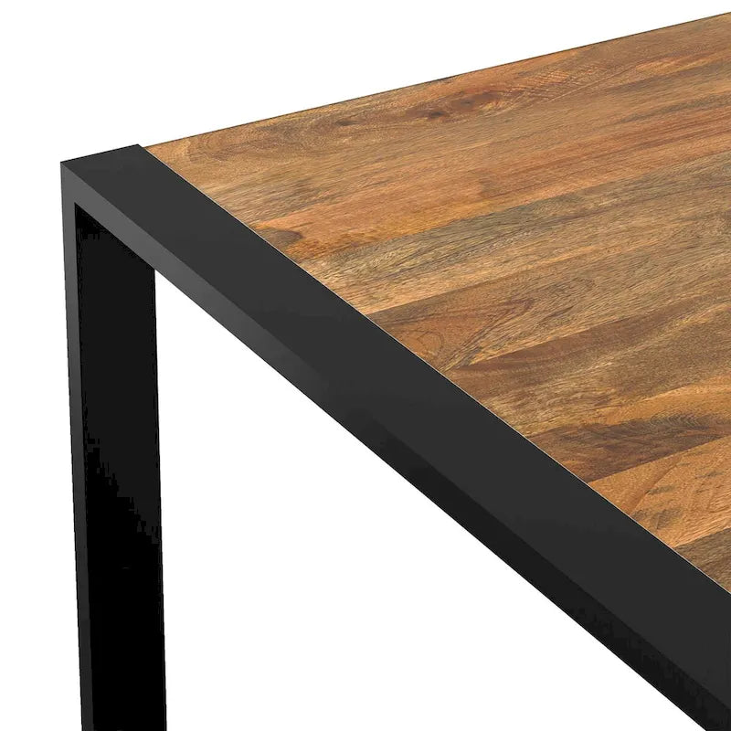 Tavolo da pranzo rettangolare moderno industriale 66 x 40 pollici