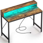 Scrivania per computer da 39 pollici con illuminazione a LED e supporto per monitor