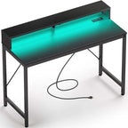 Scrivania per computer da 39 pollici con illuminazione a LED e supporto per monitor