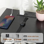Comodino con Stazione di Ricarica, Set di 2 - 40D x 35W x 60.5H cm