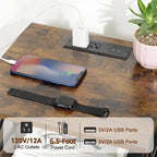 Comodino con Stazione di Ricarica, Set di 2 - 40D x 35W x 60.5H cm