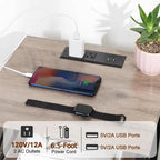 Comodino con Stazione di Ricarica, Set di 2 - 40D x 35W x 60.5H cm