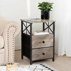 Comodino con Stazione di Ricarica, Set di 2 - 40D x 35W x 60.5H cm