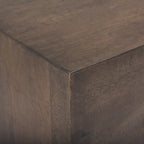 Tavolino da Caffè Angolare in Legno Massello Marrone Medio - 58,5L x 19P x 19A