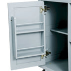 Carrello da Cucina con Mobiletto Contenitore e 3 Cassetti