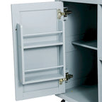 Carrello da Cucina con Mobiletto Contenitore e 3 Cassetti