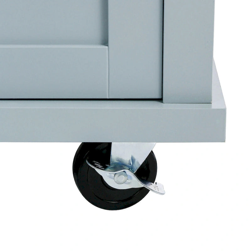 Carrello da Cucina con Mobiletto Contenitore e 3 Cassetti