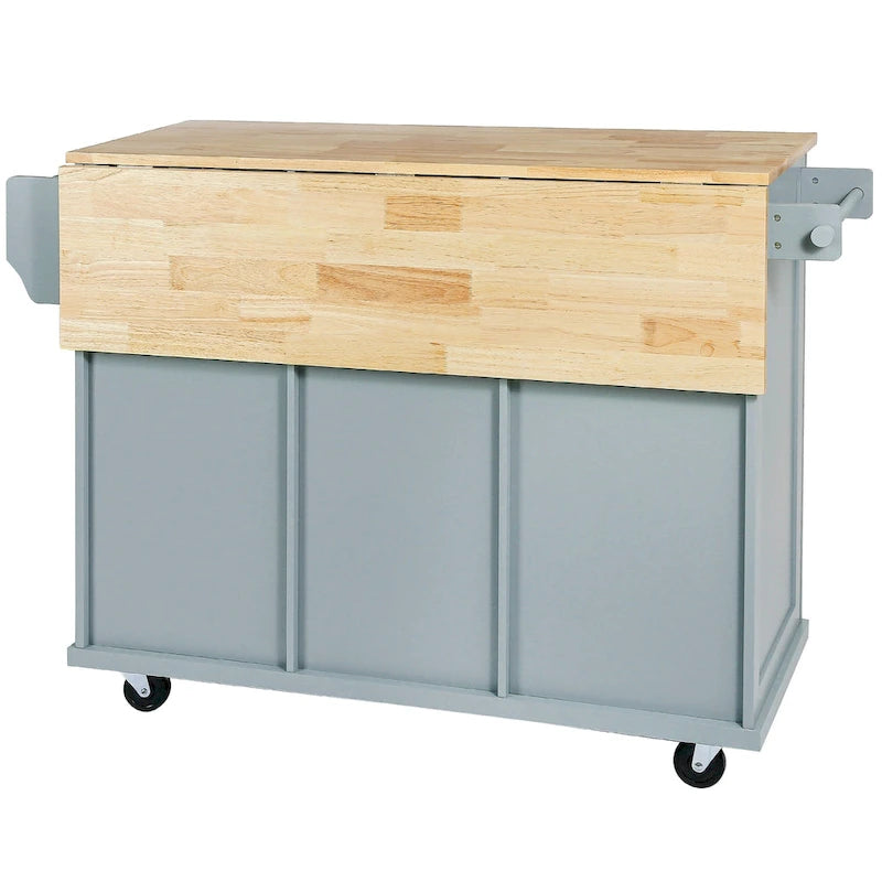 Carrello da Cucina con Mobiletto Contenitore e 3 Cassetti