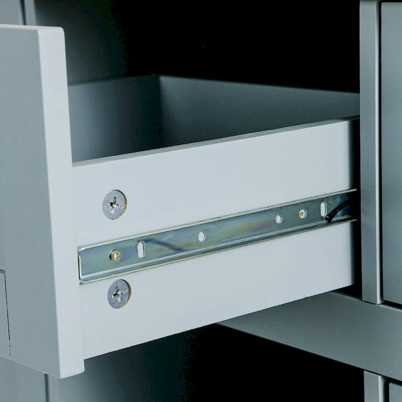 Carrello da Cucina con Mobiletto Contenitore e 3 Cassetti