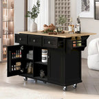 Carrello da Cucina con Mobiletto Contenitore e 3 Cassetti