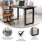 Tavolo da riunione con piano in laminato e base a U