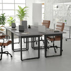 Tavolo da riunione con piano in laminato e base a U