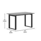 Tavolo da riunione con piano in laminato e base a U