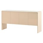 Credenza a 4 ante con ripiani regolabili, capacità 60L, per soggiorno e ingresso (Crema Albicocca)